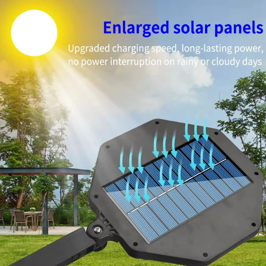 Solar Street Outdoor Wall Light with 168 LEDs 8 Light Solar Powered Outdoor Motion Sensor for Yard Street Lamp
