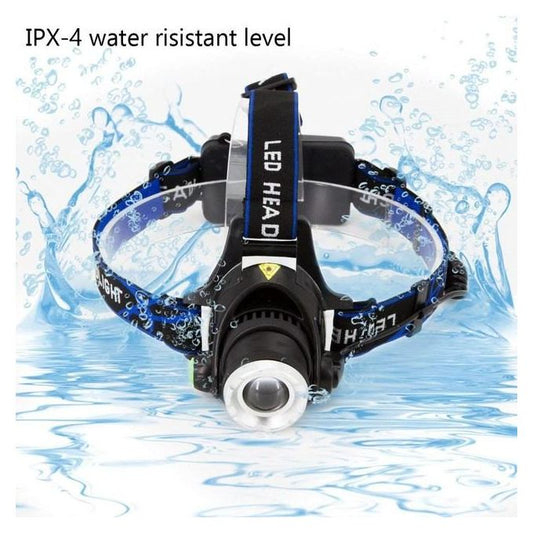Headlamp Zoomable Lamp Flashlight With Led Body Motion Sensor For Camp & bikers
