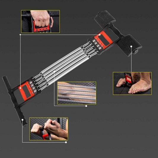 Chest Expander Puller Muscles Exercise Workout Resistance Spring Expander with Hand Grip and Pedal 3 in 1