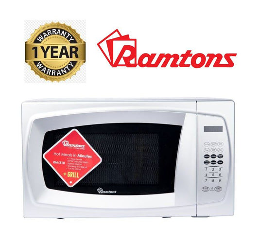 Ramtons 20 Ltrs Microwave + GRILL Silver with 1 Year Warranty