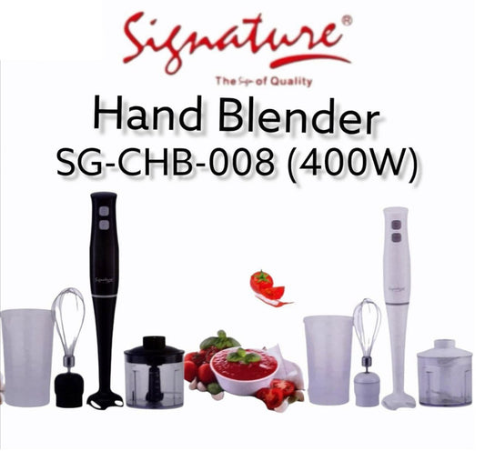 Signature 3 in 1 Electric Hand-held Mixer and Blender for Multi-Purpose Kitchen Use