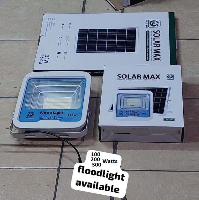 Solarmax Solar Powered Flood Lights, IP66 Waterproof, With Remote Control