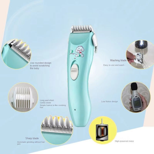 Silent Electric Baby Hair Clipper for Children, Kids & Women Shaving