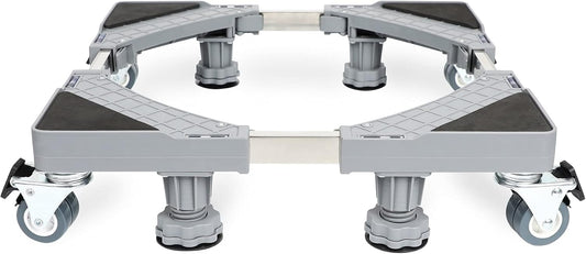 Heavy Duty Adjustable Base 8 Legs with 4 castors for washing machine, refrigerator load capacity 300 kg