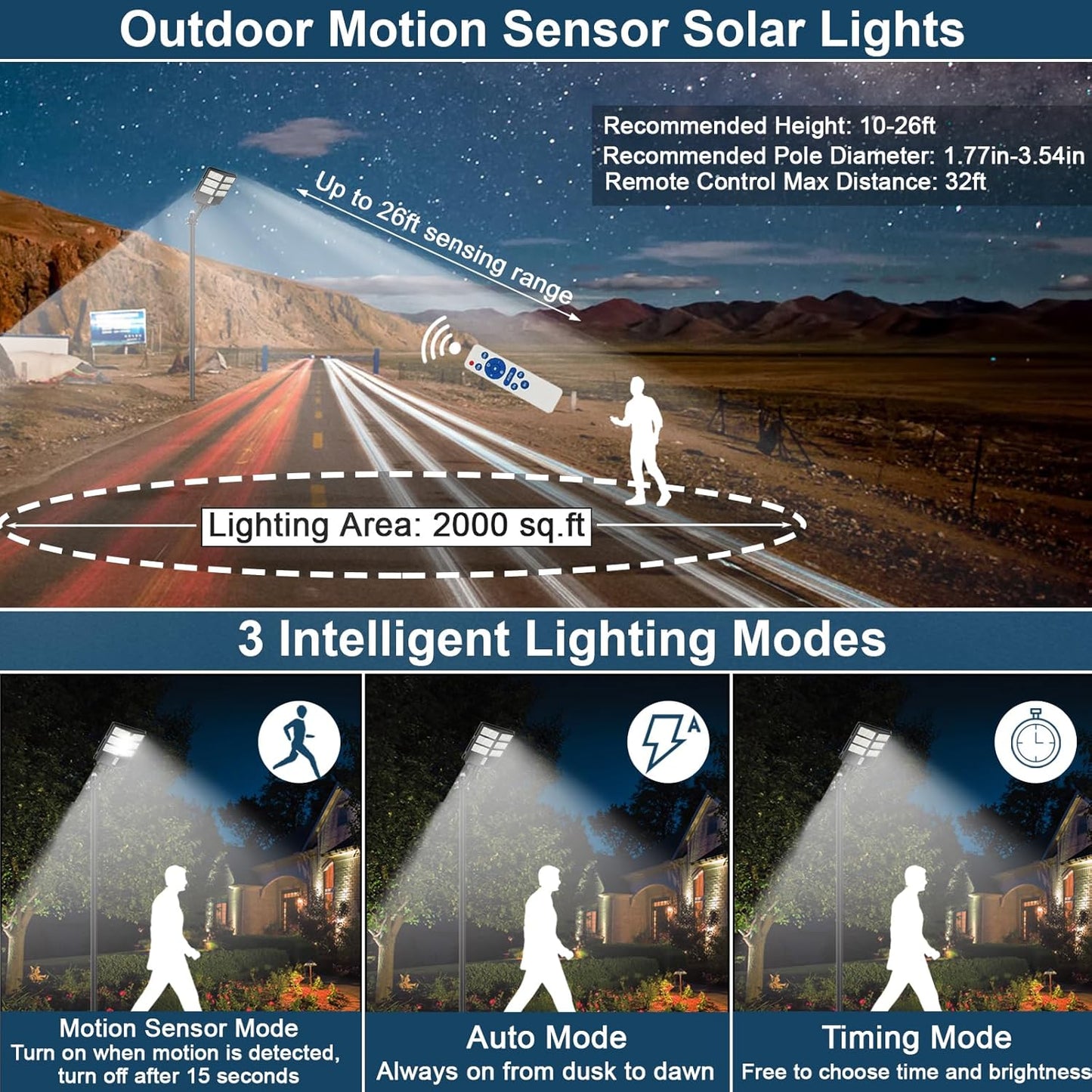Premium Solar Street Light Security LED Lamp for Outdoor Security