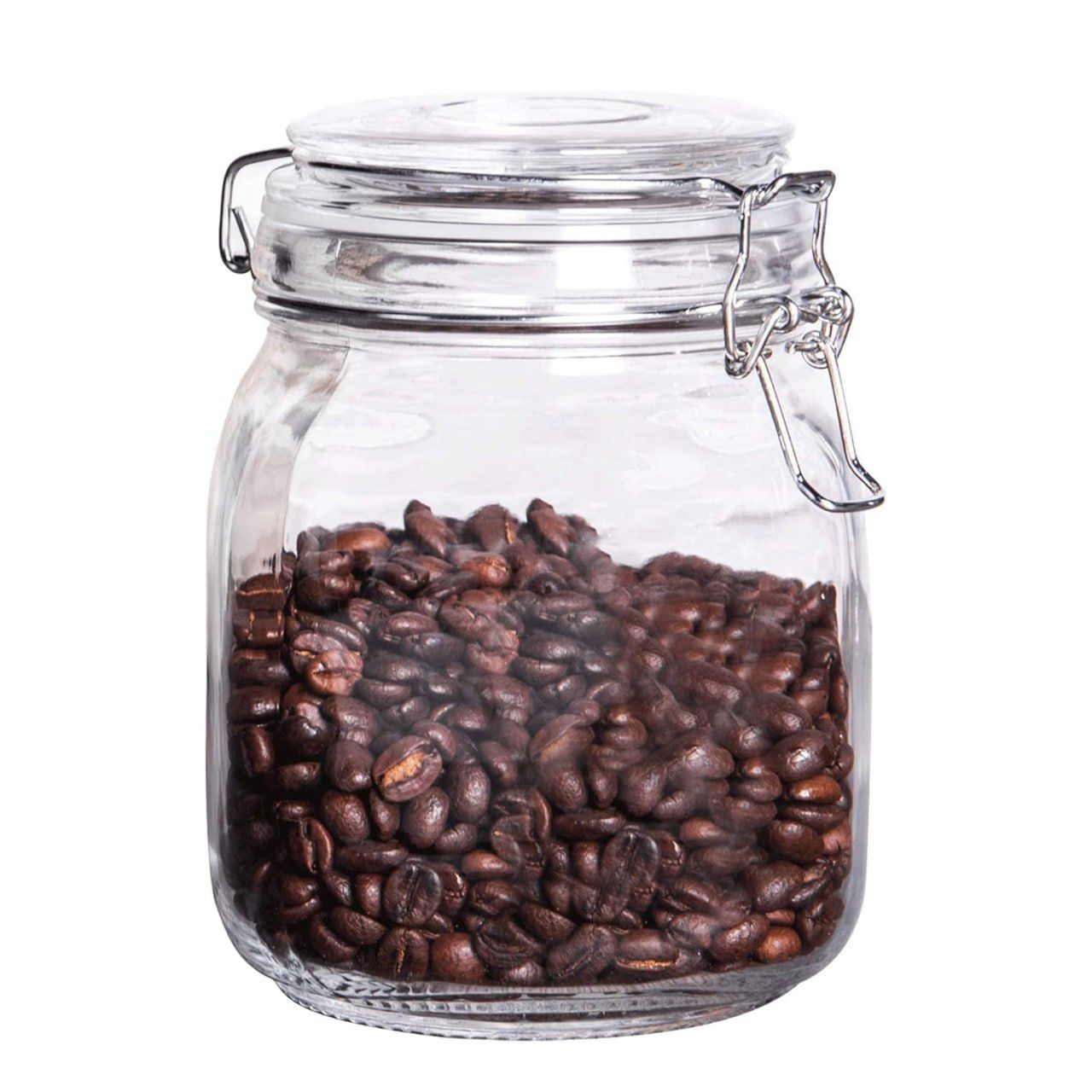 Stylish Quality Bon Appetit Glass Storage Jar with Closing Clip Classy