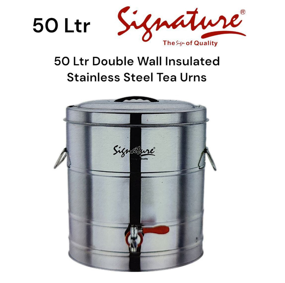 Signature Double Wall Insulated Stainless Steel Tea Urn For Home, Events, Restaurants Use