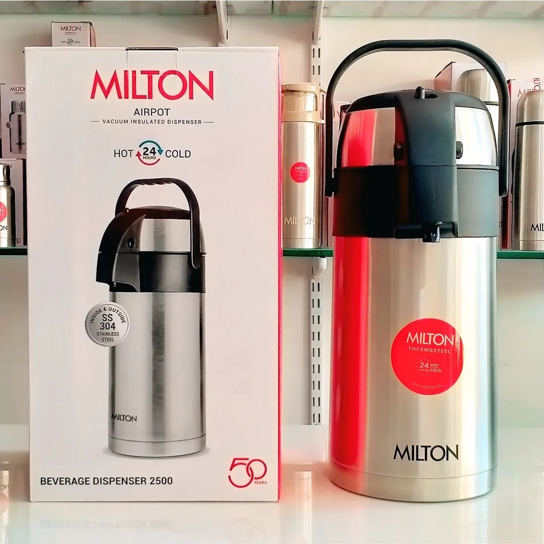 Milton Premium Range of Stainless Steel Airpot Vacuum flask and Dispenser
