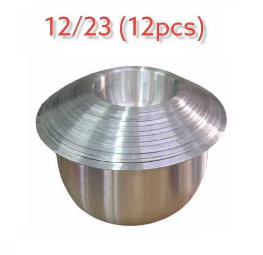 Cookware Heavy Duty Aluminium Sufurias 12 Pcs Set No. 12-23  Approx Size 1.5 to 11Ltrs