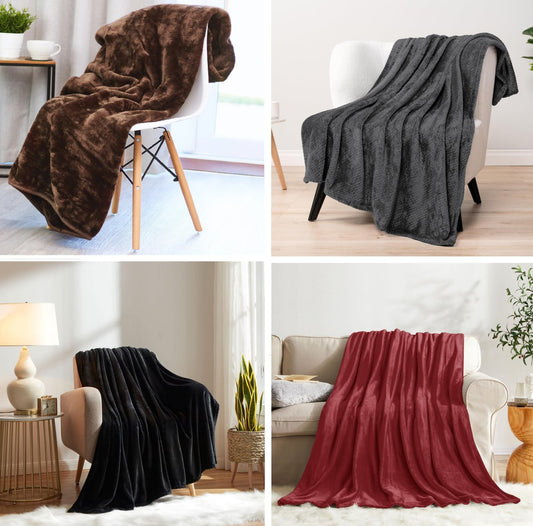 Cotton Soft & Cozy Warm Throw Fleece Blanket Size - 6 by 6 Feet