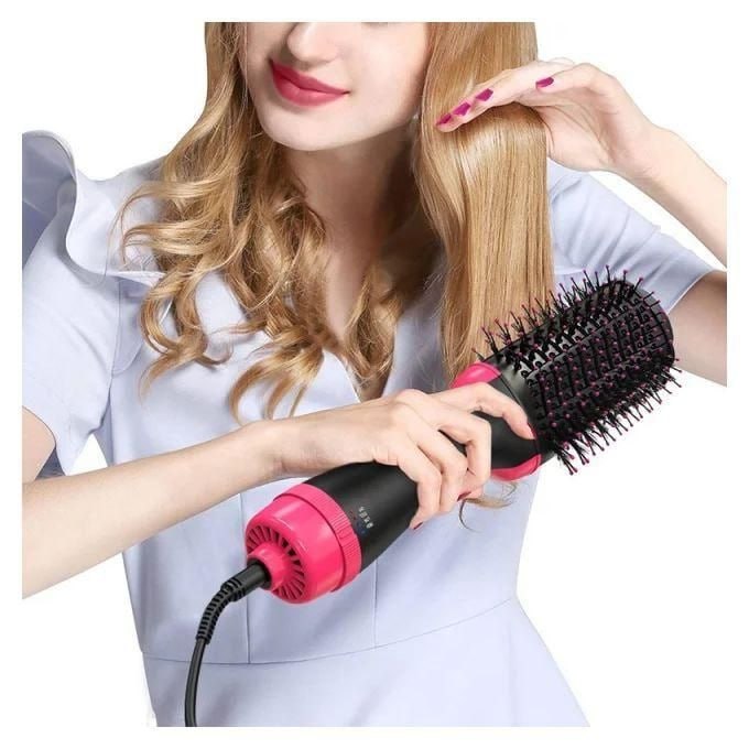 Hair Dryer Brush, 3-in-1Hot Air Straightener Curler Function, Hair Styler, Anti-Scald, Perfect Hot Air Brush for Women