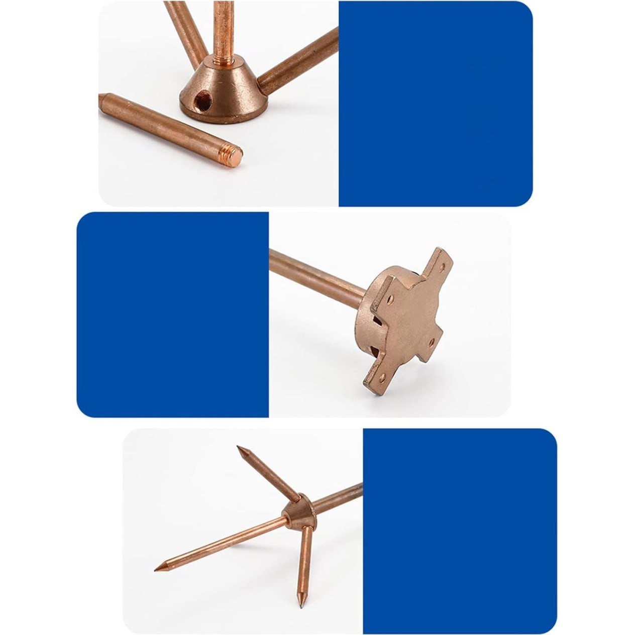 Copper Lightning Arrestor Rod for Industrial Buildings, House Roof, School, Hospital