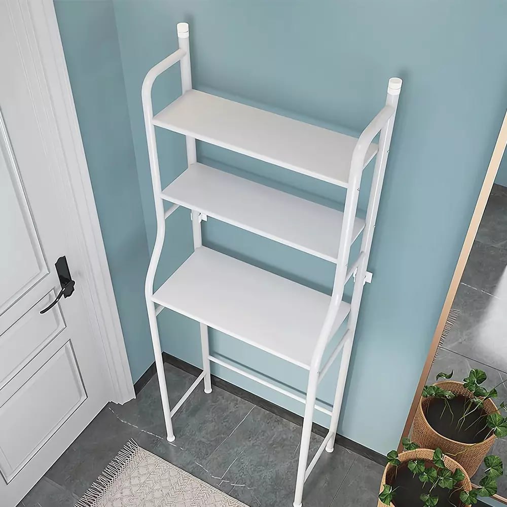 Over Washing Machine and Toilet Storage Rack 3-Tier Bathroom Laundry Shelf Organizer