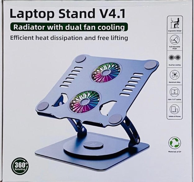 Foldable Laptop Stand With Cooling Fan for Home and Office use