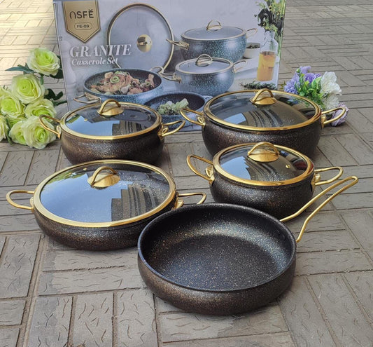 Granite Coating Kitchen Classy Cookware Set 9-PCs