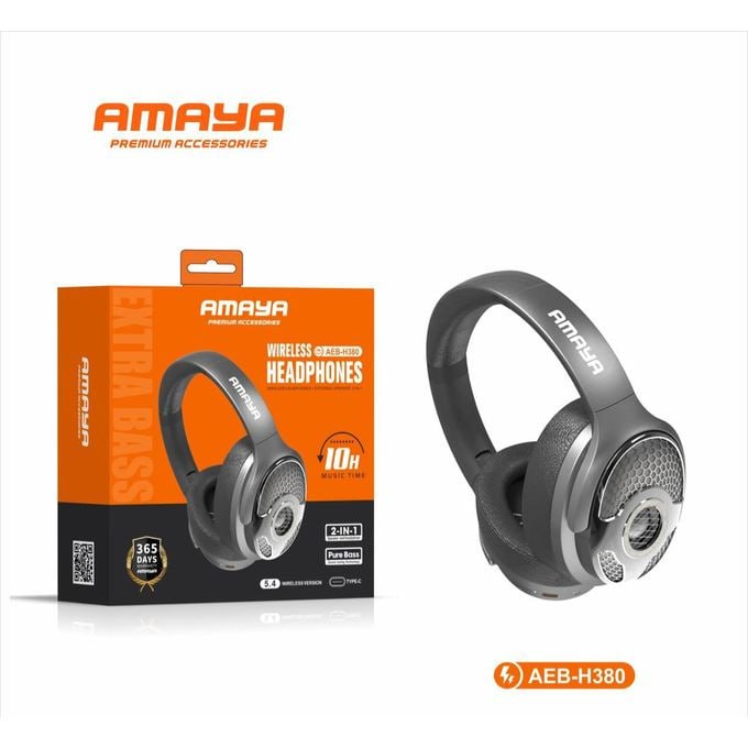 Amaya AEB-H380 Wireless Speaker Headset With Headphones 2 in 1