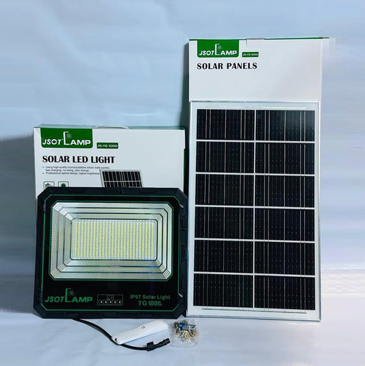 Solar Light 300W Solar Flood Light TG Series IP67 Waterproof, Remote Control, Dusk-to-Dawn, Off-Grid Outdoor Security