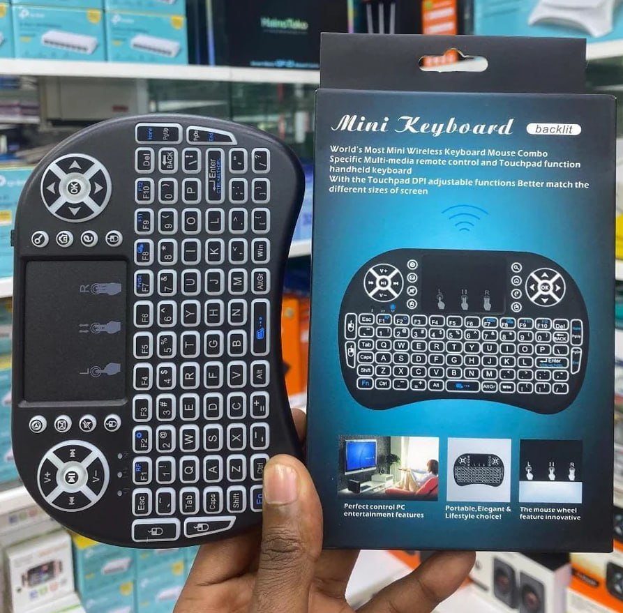 Wireless Mini Keyboard With Mouse Touchpad & Back-light For Android Box, Smart TV & Laptop