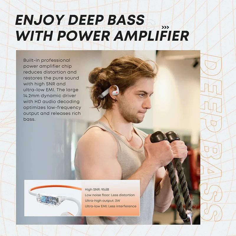 Amaya ASP01 Wireless Sport Bone Conduction Earphones Neckband Headphones Waterproof with Stereo Sound