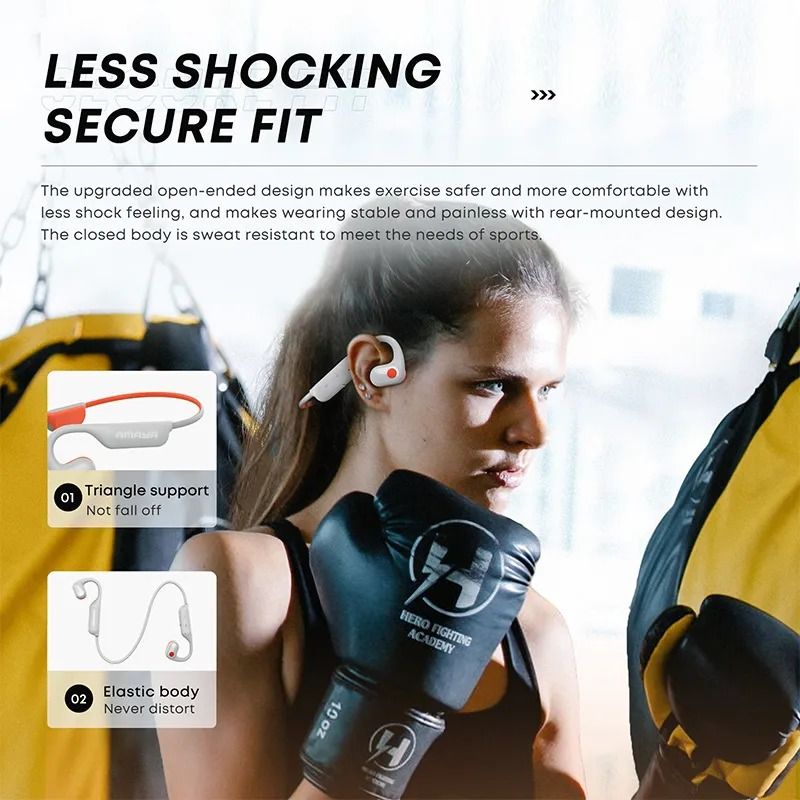 Amaya ASP01 Wireless Sport Bone Conduction Earphones Neckband Headphones Waterproof with Stereo Sound