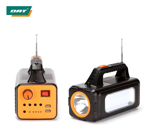 Portable Home Solar Lighting System Kits With Radio + 3 Bright Bulbs