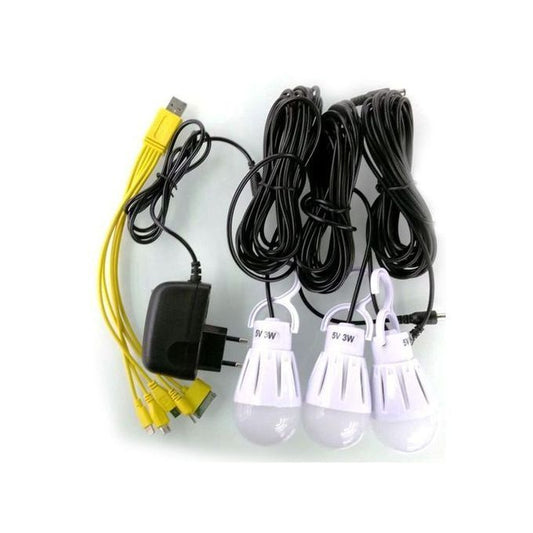 DAT Portable Home Solar Lighting System Kits With Radio + 3 BULBS + Bright light
