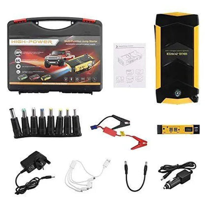 Combo Pack of 2 High Power 12V Portable Midi Jump Starter | Car Jumper Kit / Booster| Tyre Inflator Pump