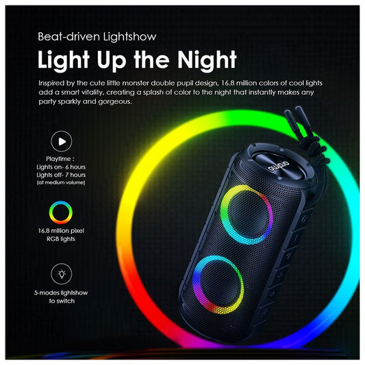 oraimo Rover RGB Lights Bluetooth 5.3 Portable IPX5 Wireless Speaker