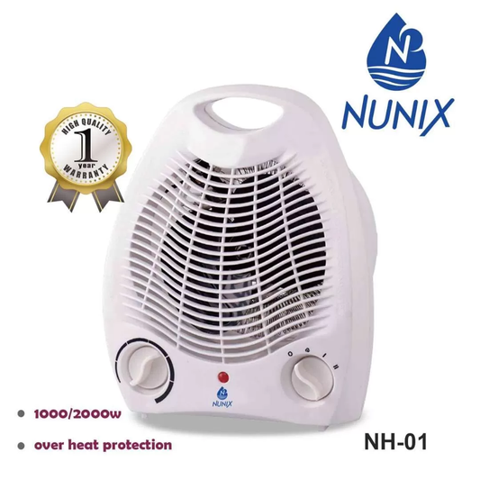 Nunix Quartz Portable Electric Room Heater with Fan