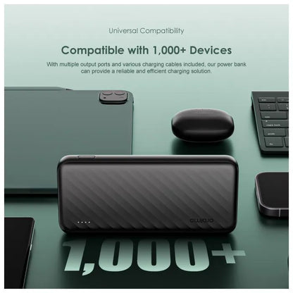 Oraimo Slice Link 10000mAh 12W Fast Charge 3 in 1 Portable Power Bank with Built-in all Phones Cables