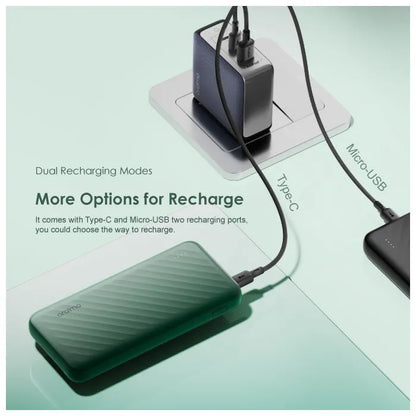 Oraimo Slice Link 10000mAh 12W Fast Charge 3 in 1 Portable Power Bank with Built-in all Phones Cables