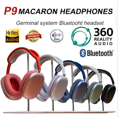 P9 Air Max Wireless Bluetooth Headphones with Noise Reduction and Microphone + Supports TF Card