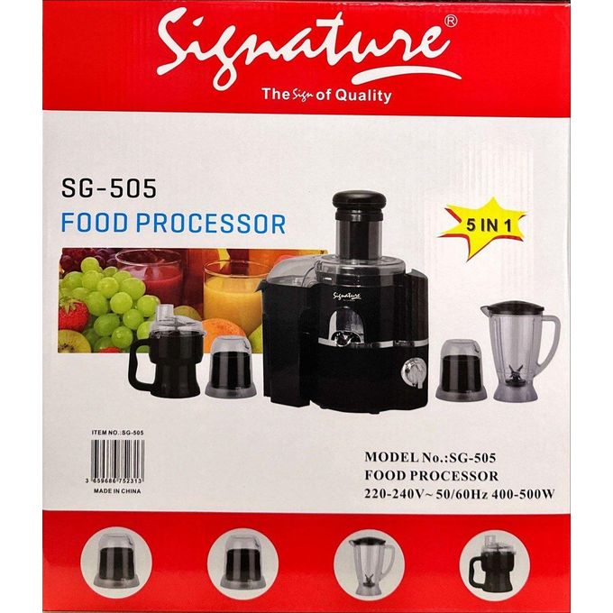 Signature 5-in-1 Food Processor Set 1.5 Ltrs with 1Yr Warranty