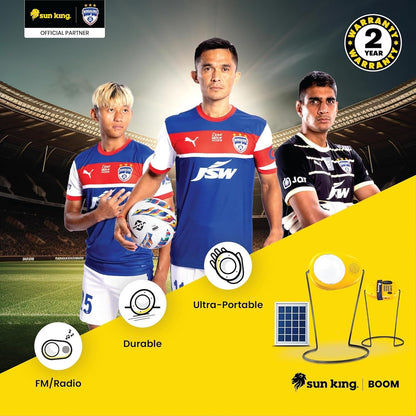 Sun King Boom [3-in-1] Portable Solar Lamp with FM, MP3, and USB Mobile Charging Port