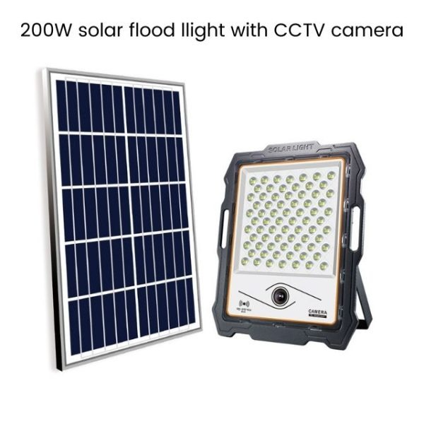 Solar-Powered Floodlight with wifi CCTV camera With Solar Panel