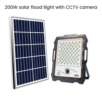 Solar-Powered Floodlight with wifi CCTV camera With Solar Panel