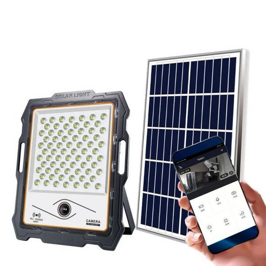 Solar-Powered Floodlight with wifi CCTV camera With Solar Panel