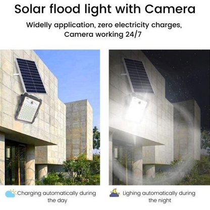 Solar-Powered Floodlight with wifi CCTV camera With Solar Panel