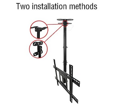 Adjustable Tilting TV Ceiling Mount, Fits Most 32-70 inch TVs, Mount On Vaulted Ceilings