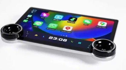 Dual Knob Car Android Stereo Music System AHD Car play (4GB + 64 GB) 10.1 Inches