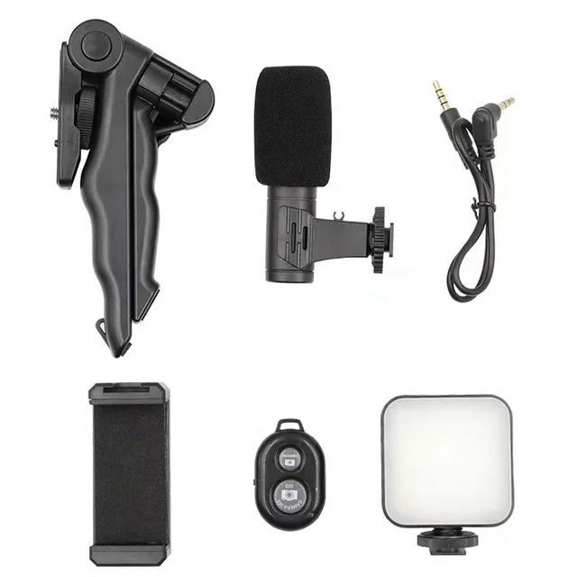 Vlogging Kit - Smartphone Camera Video Kit, Tripod with Shotgun Microphone, Phone Holder