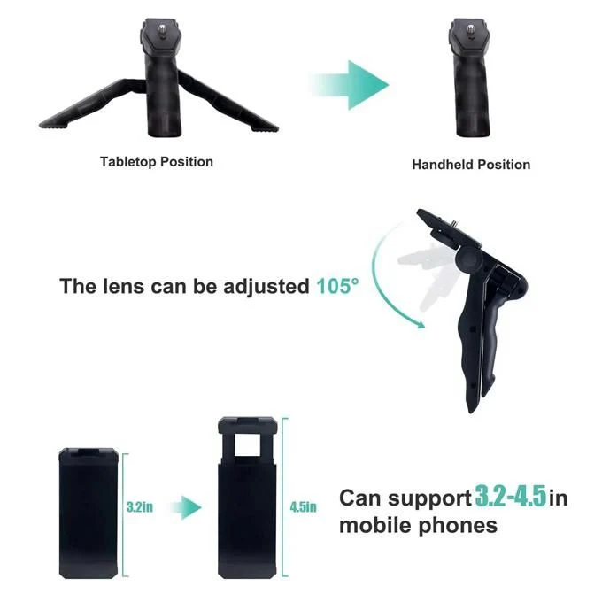 Vlogging Kit - Smartphone Camera Video Kit, Tripod with Shotgun Microphone, Phone Holder
