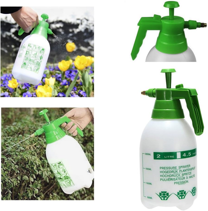 Handheld 2 Ltr Pressure Spray Bottle with Adjustable Nozzle Sprayer