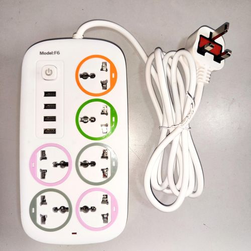 Extension Cables 6 Way With 3 USB Ports Multiplug Power Extension Socket Power Cables
