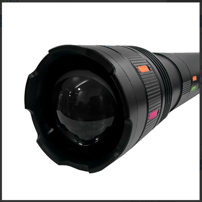 Premium Powerful Long Range Super Bright LED Flashlight / Torch with Zoom, USB, Type-C Port and 4 Light Modes