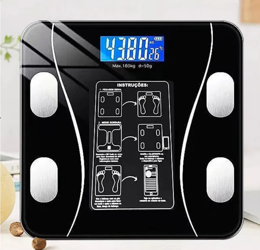 Smart Digital Scale - Bluetooth Electronic Weight Measurement for Home Use with USB Charging and Smart Body Fat Analysis