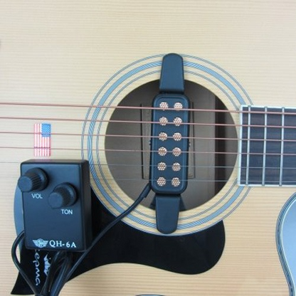 Clip-on Acoustic Guitar Pickup Audio Amplifier 12 Hole For All Box Guitars