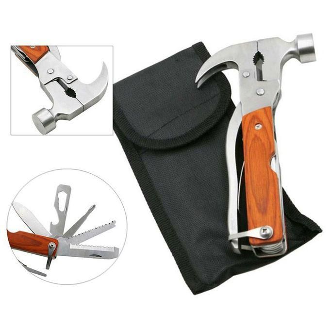 Camping Gear Multifunctional 15-in-1 Survival Gear with claw Hammer, Bottle Opener & Screwdrivers - Emergency Tool