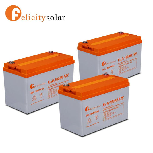 Felicity 12Volts Solar Deep Cycle GEL Battery For Solar System (1 Year Manufacture Warranty)