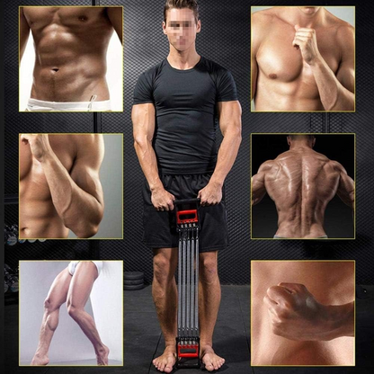 3 in 1 Chest Expander Puller Muscles Exercise Workout Resistance Spring Expander with Hand Grip and Pedal